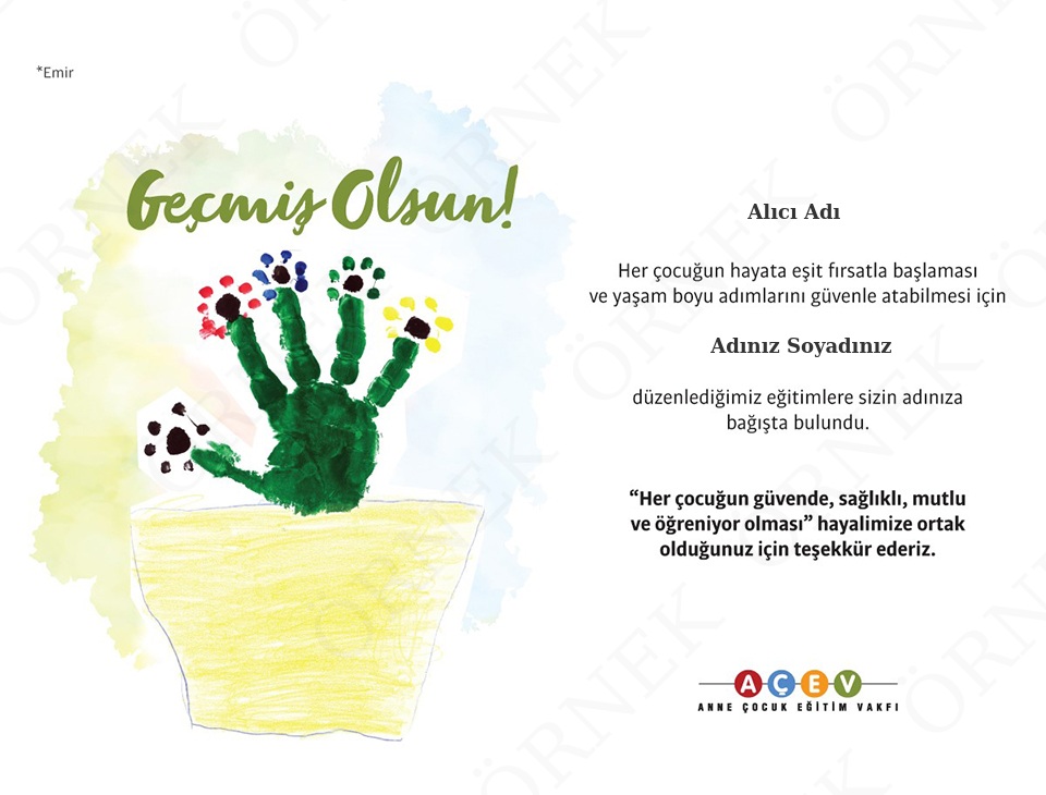 Geçmiş Olsun Sertifikası
