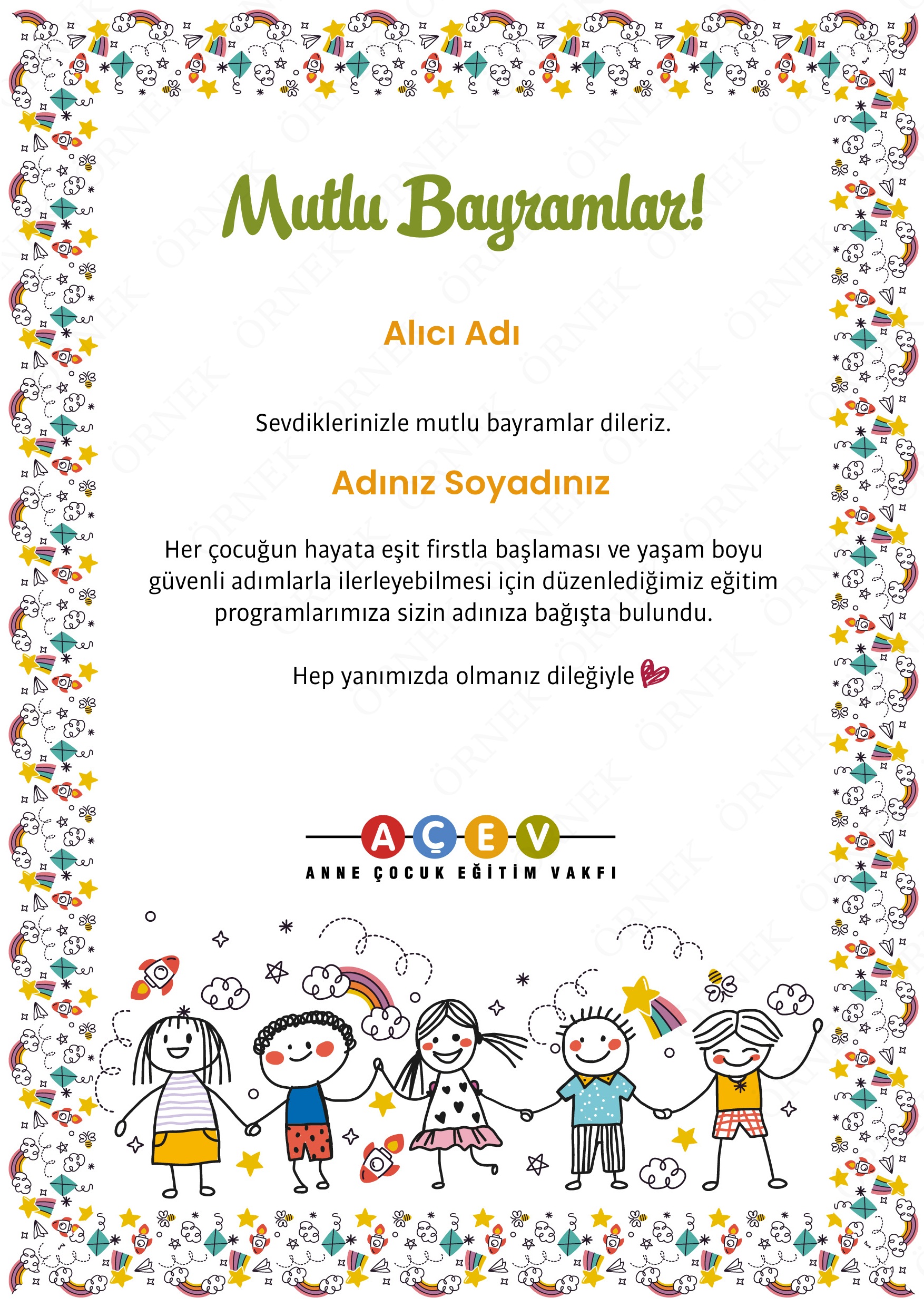 AÇEV Bayram Sertifikası - 1