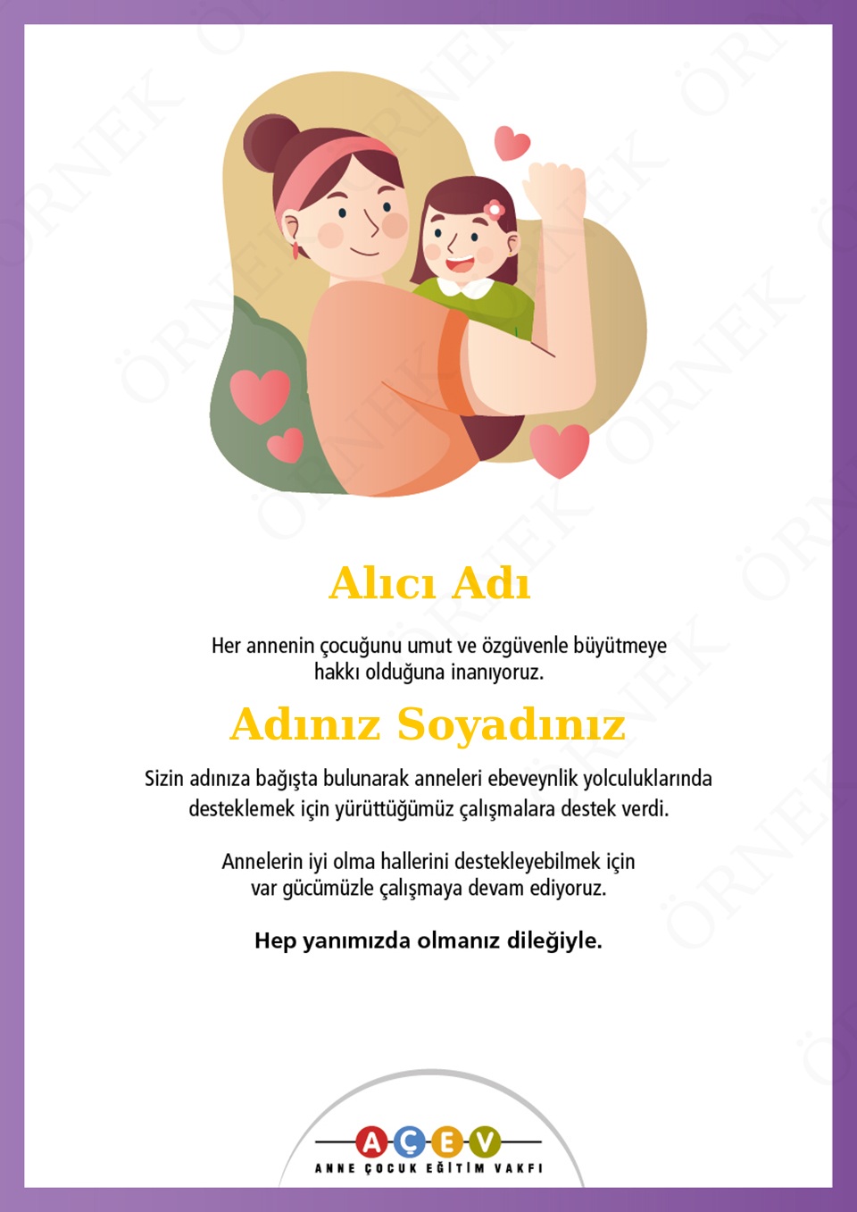 Anneler Günü Sertifikası - 1