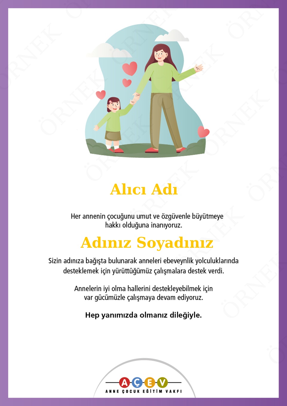 Anneler Günü Sertifikası - 3