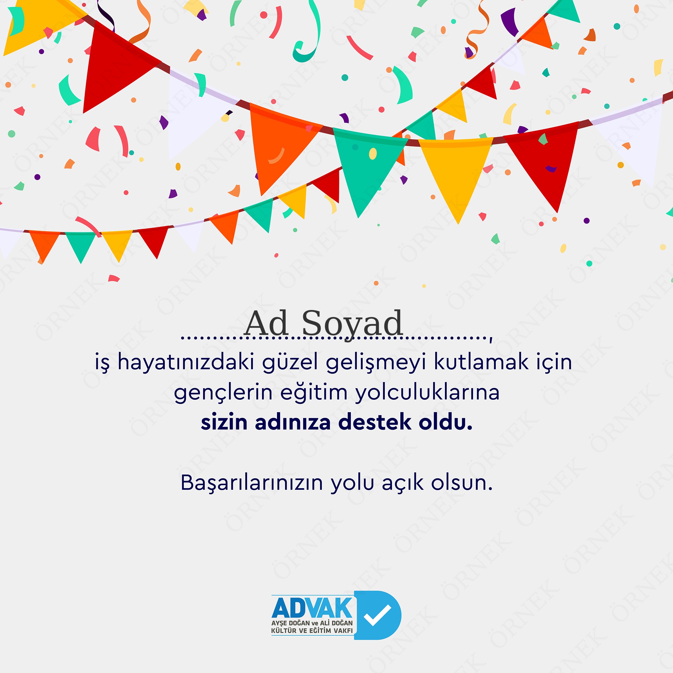 E-Cards | Ayşe Ali Doğan Eğitim Ve Kültür Vakfı | Fonzip