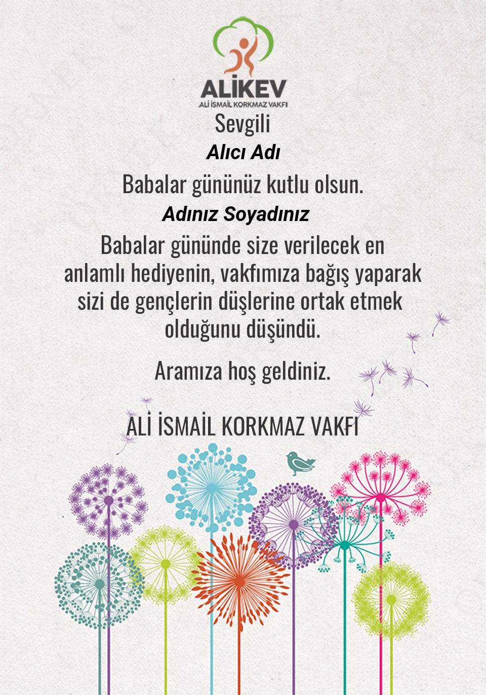 Babalar Günü E-Kartı