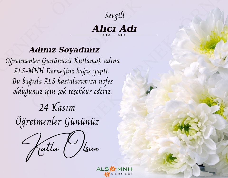 Sevgili öğretmenim için...