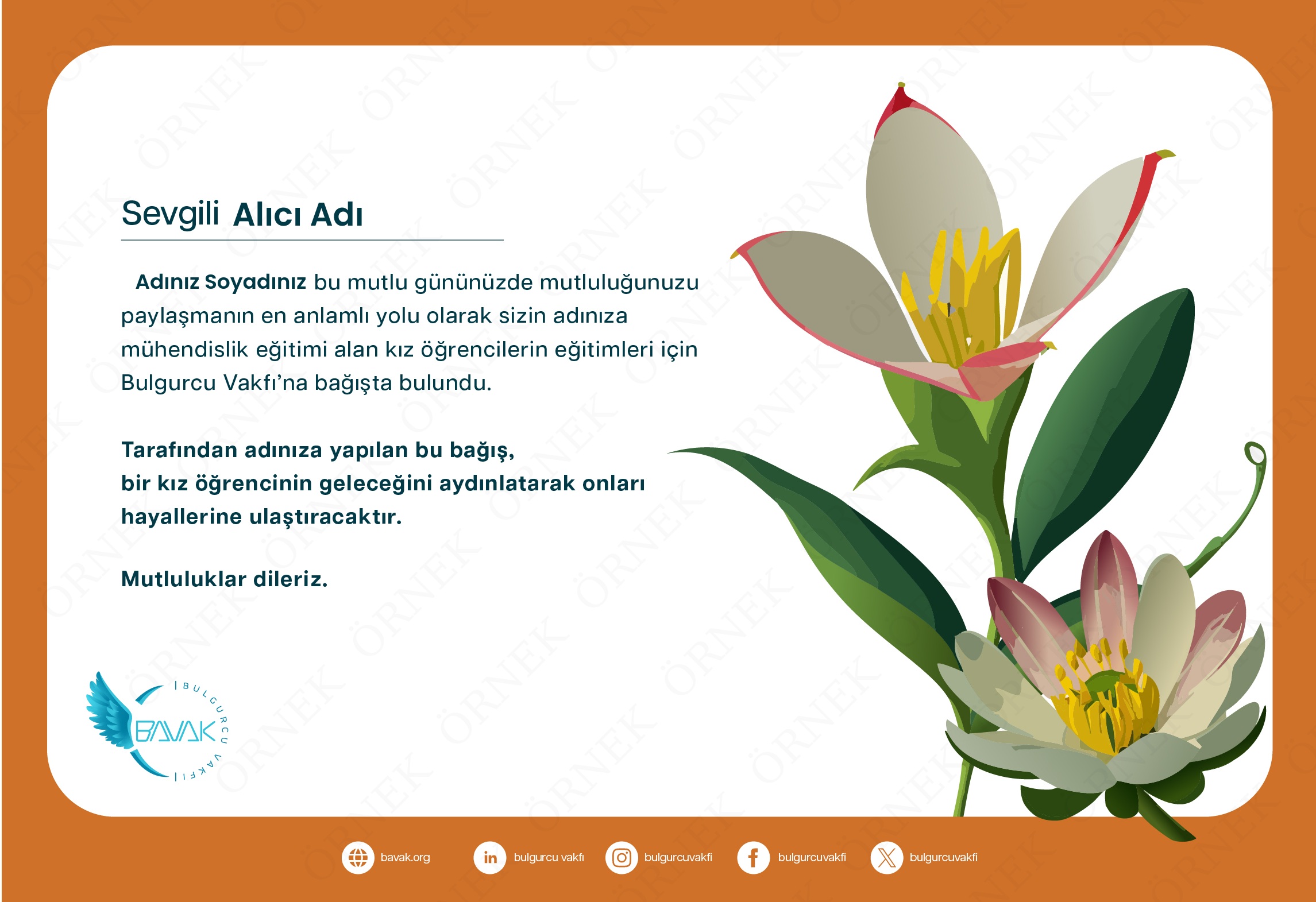 Nikâh - Düğün Tebrik Sertifikası 3