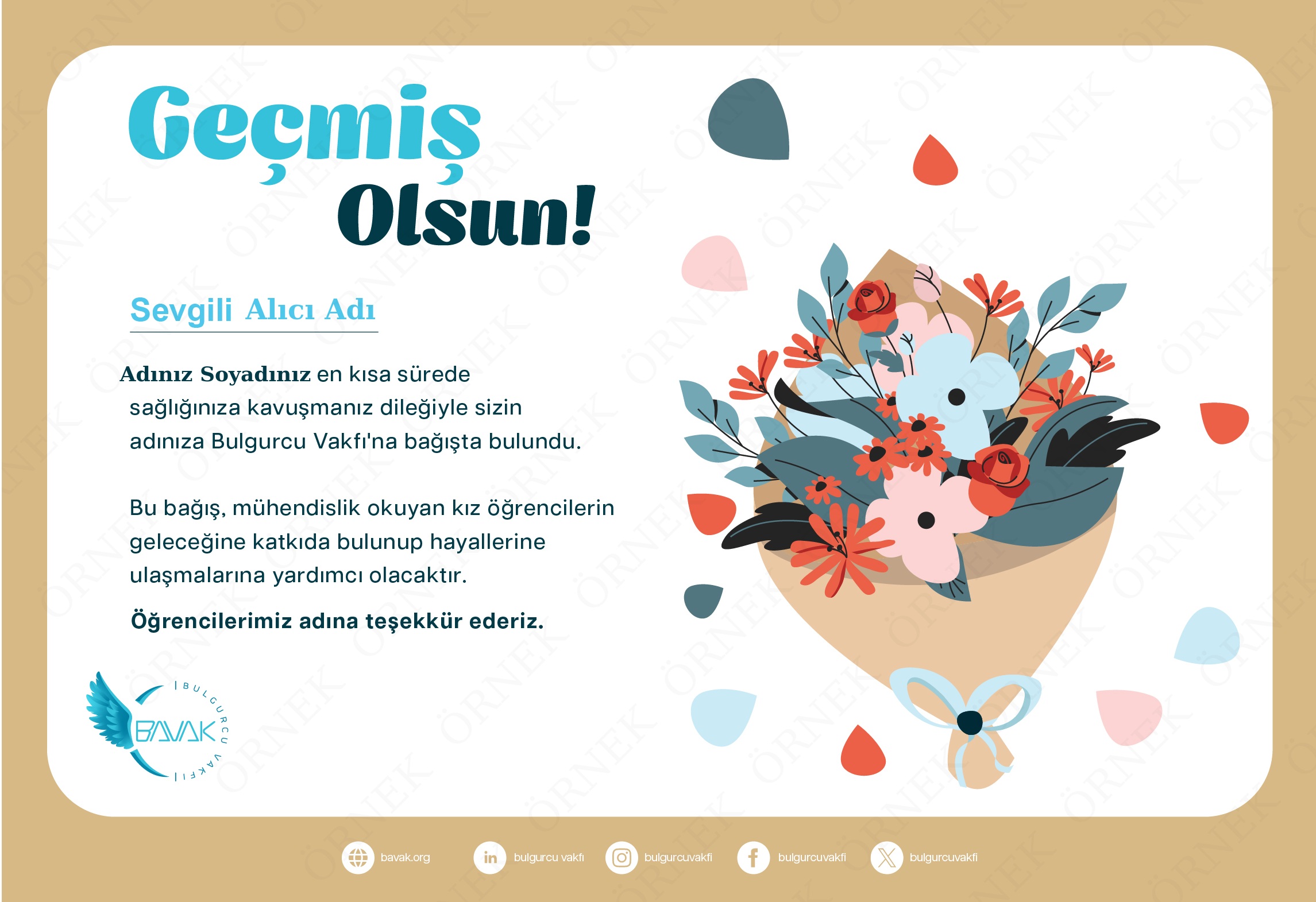 Geçmiş Olsun Sertifikası 2