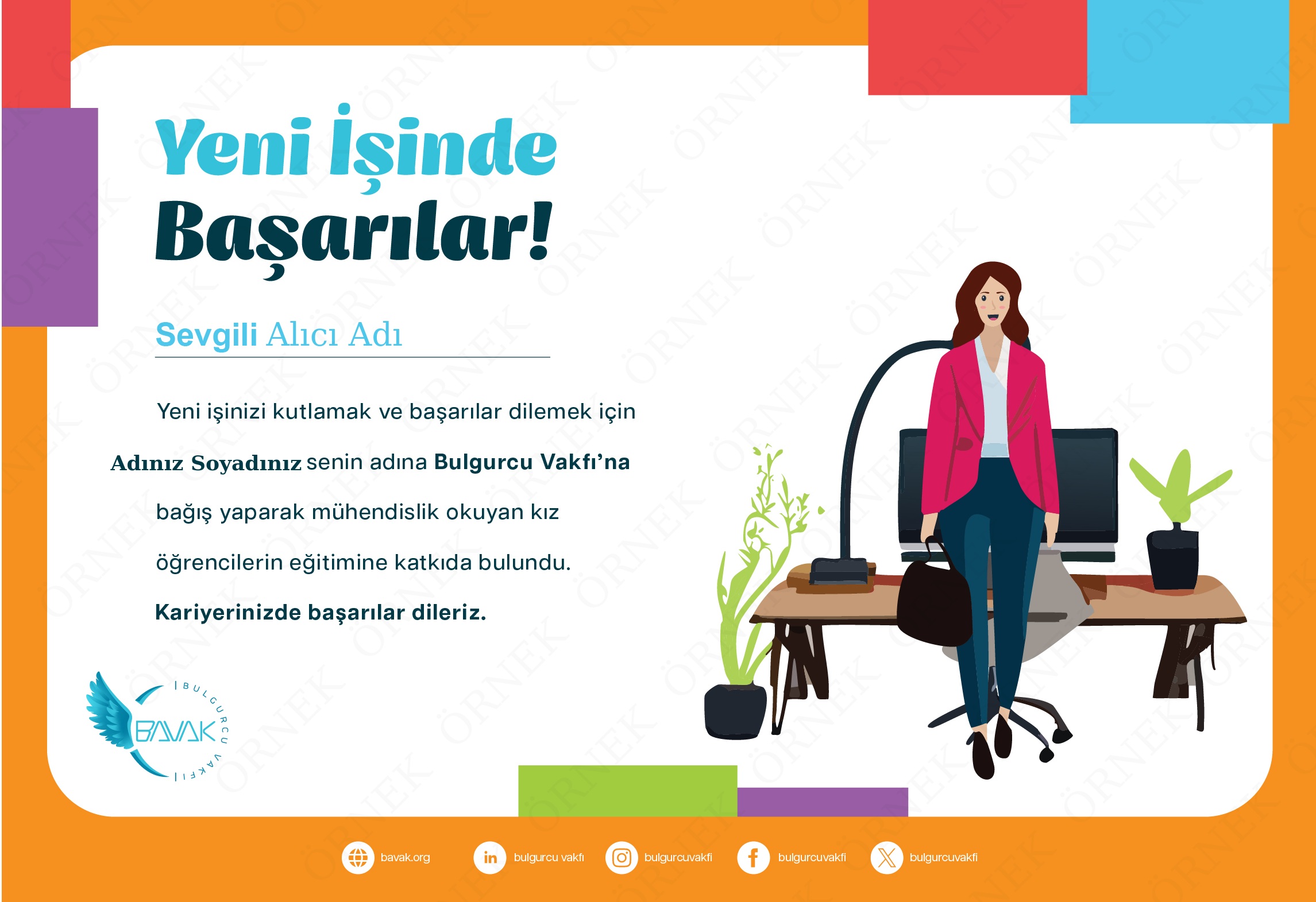 Yeni İş Tebrik Sertifikası (Yatay)