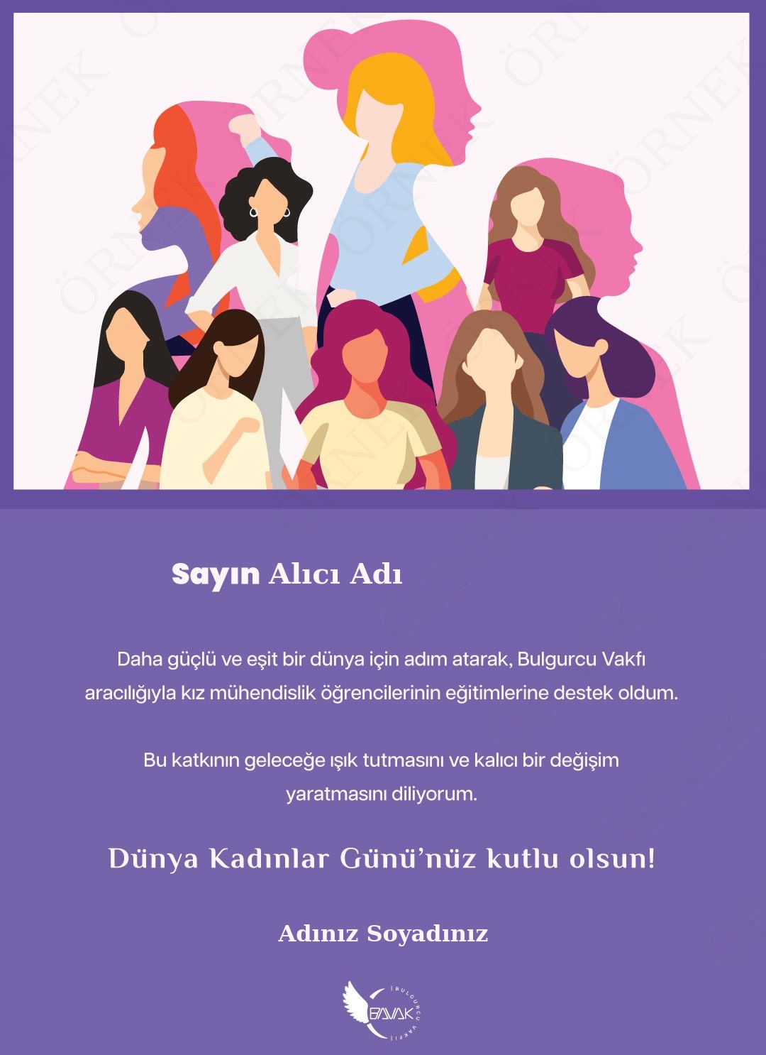 Kadınlar Günü Sertifikası 6 (Dikey)