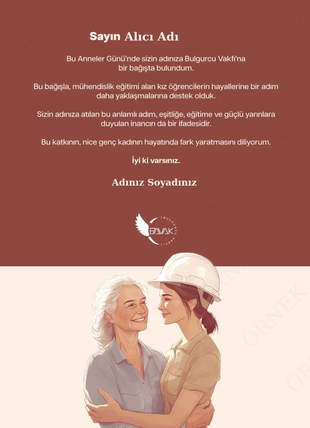 Anneler Günü Sertifikası 6 (Dikey)