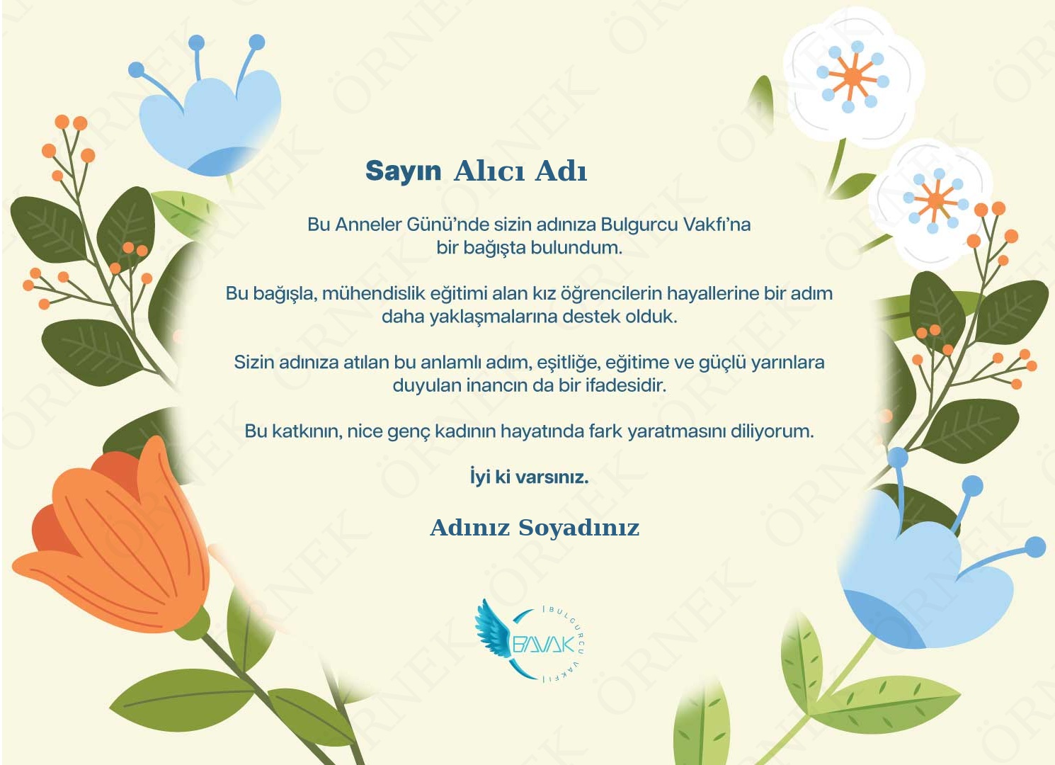 Anneler Günü Sertifikası 2