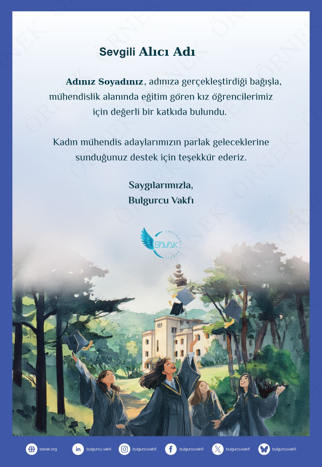 Teşekkür Sertifikası 3 (Dikey)