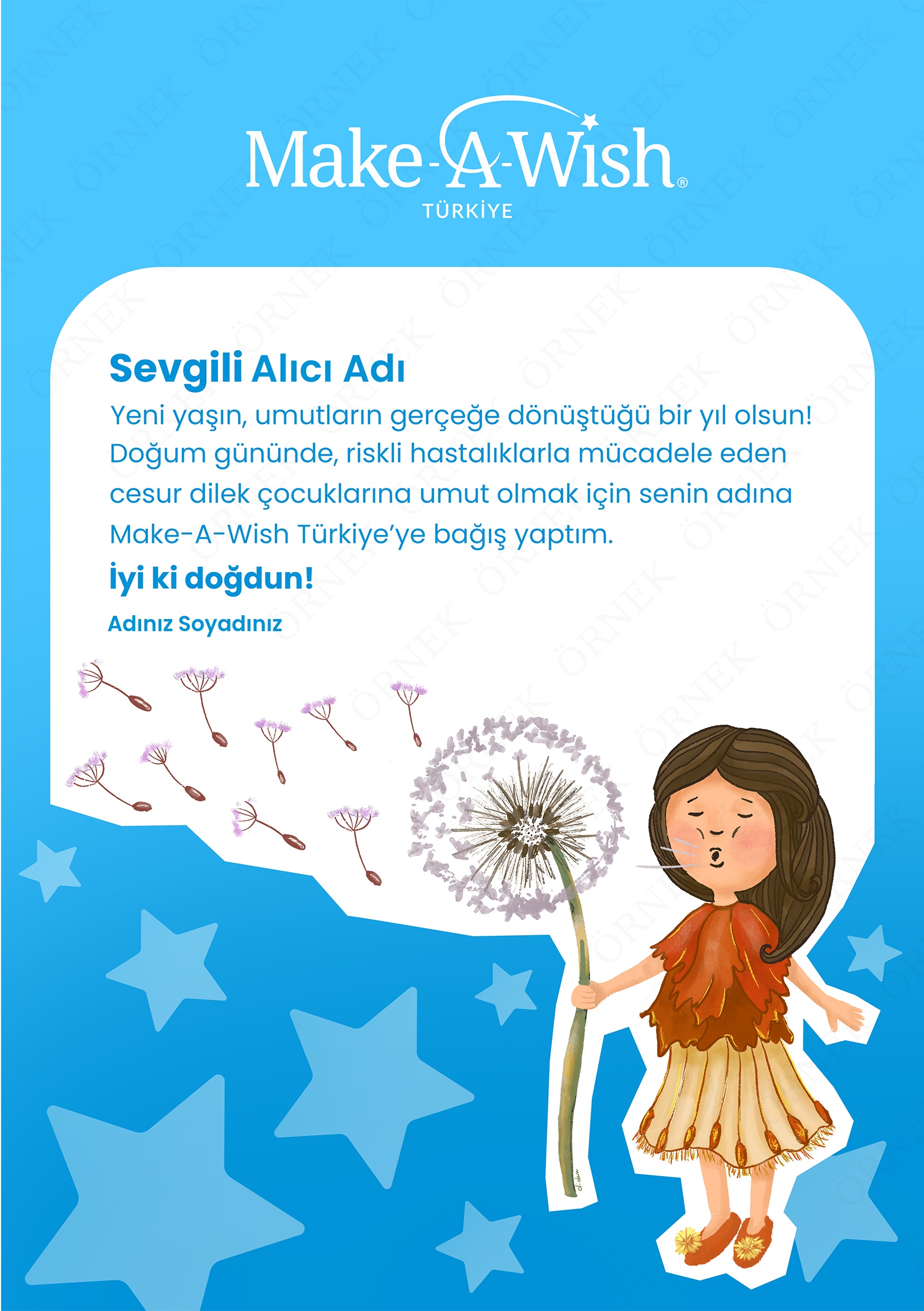 Didem Yücesoy Çizimiyle Doğum Günü E-kartı-1