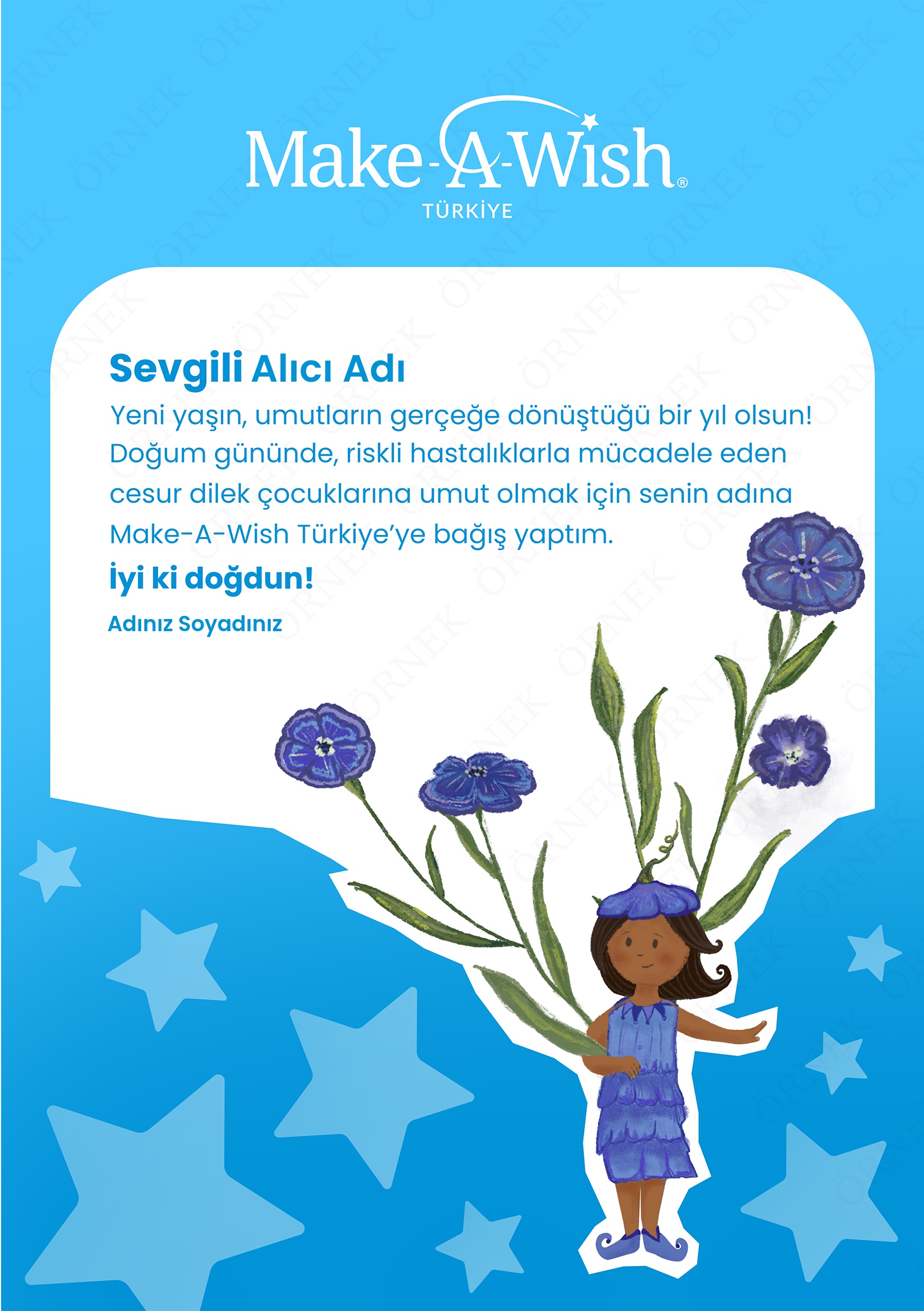 Didem Yücesoy Çizimiyle Doğum Günü E-kartı-3