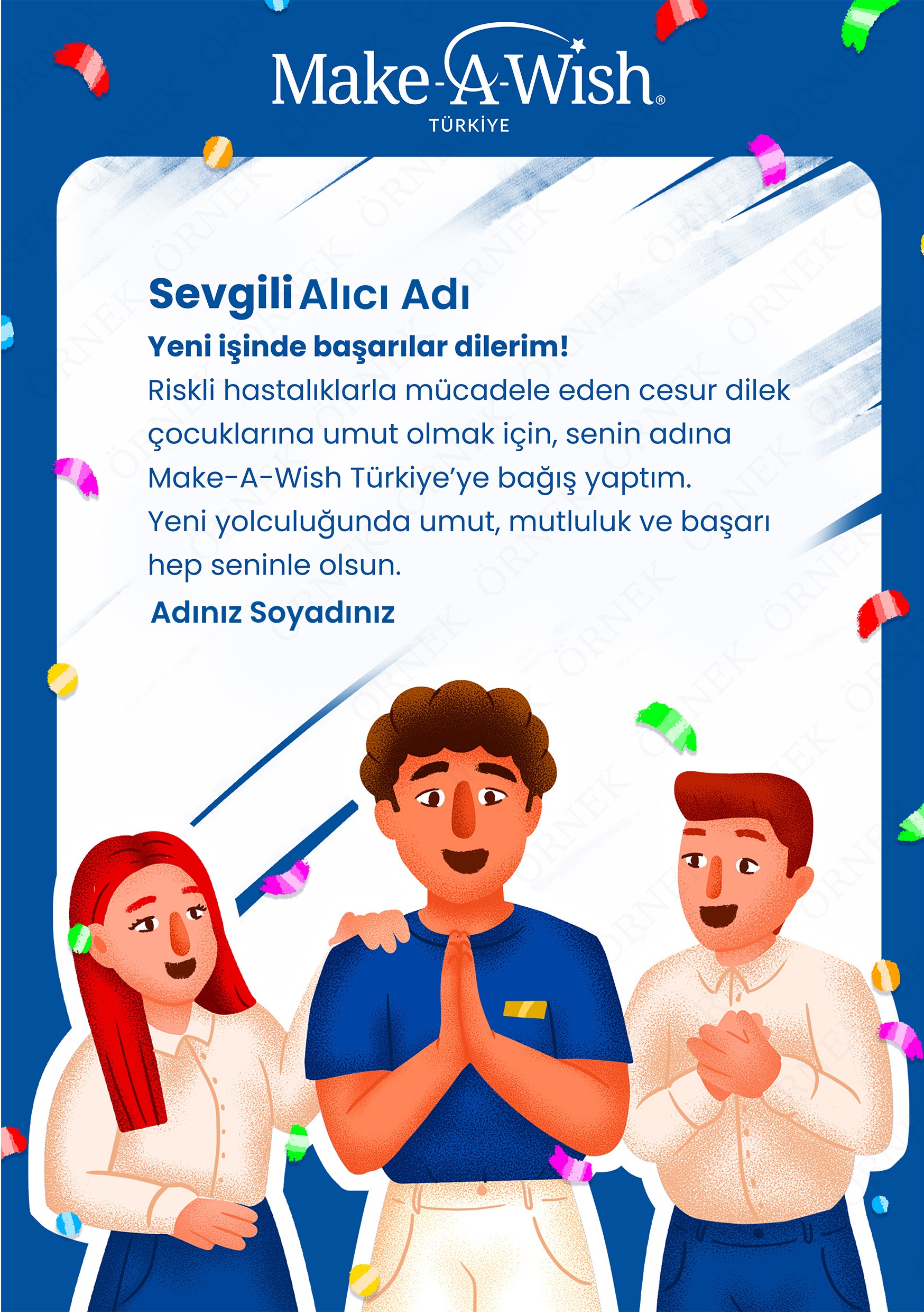 Ceren Kocabaş Çizimiyle Kurumsal E-kartlar (Yeni iş tebriği)