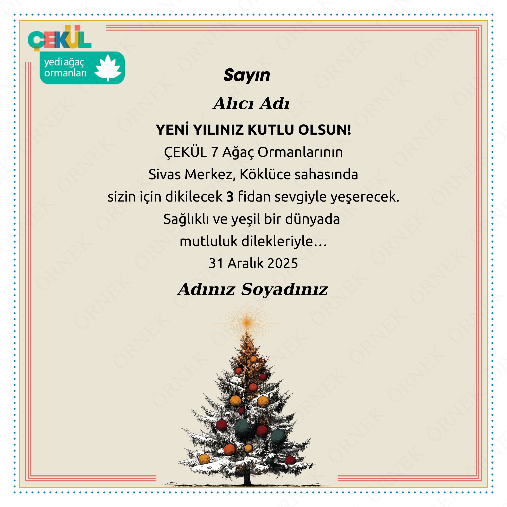 Yeni Yıl Siz - 3 Fidan