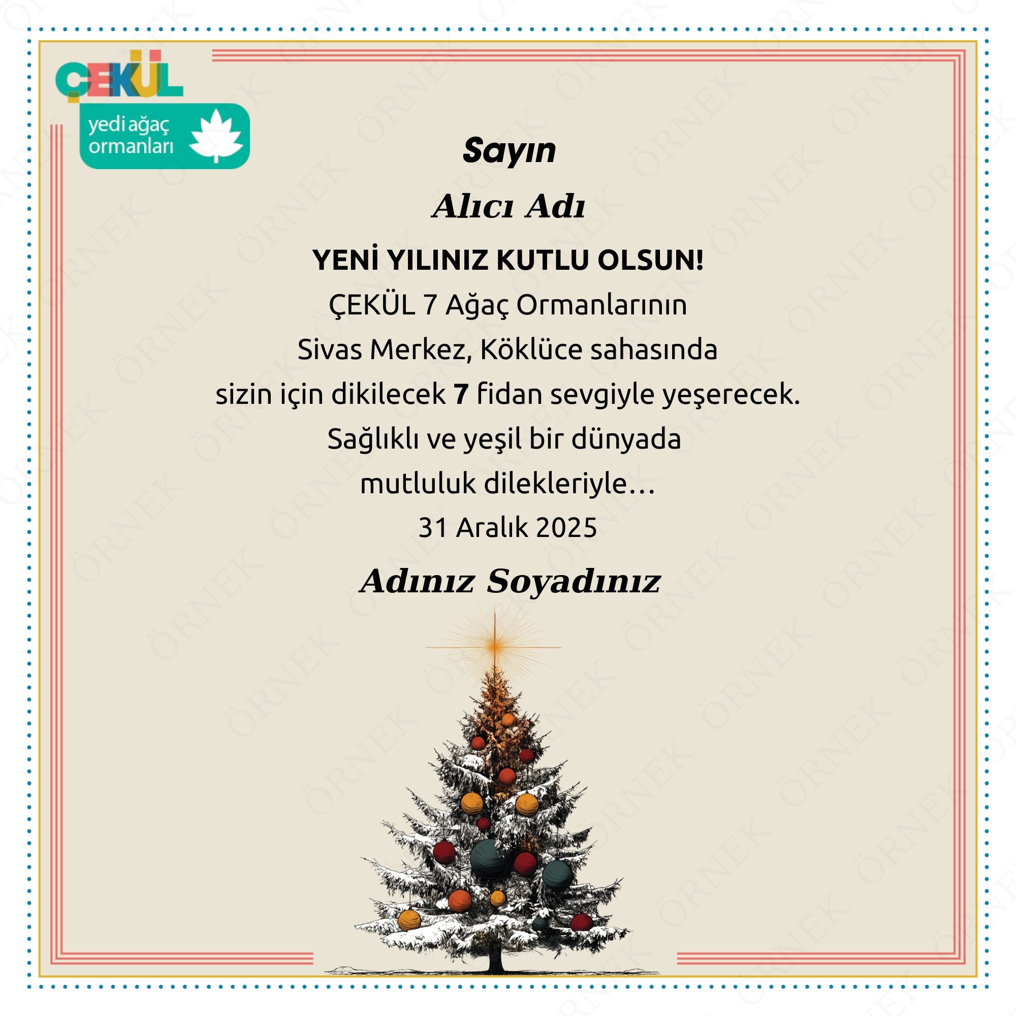 Yeni Yıl Siz - 7 Fidan