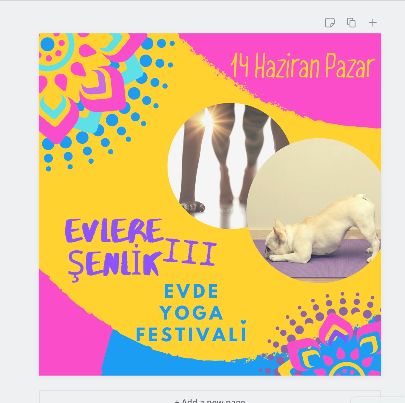 "Evlere Şenlik" Evde Yoga Festivali 