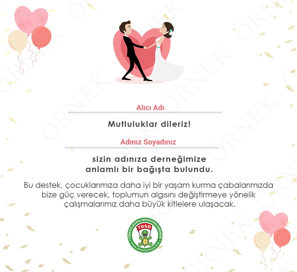 Düğün Tebrik Sertifikası