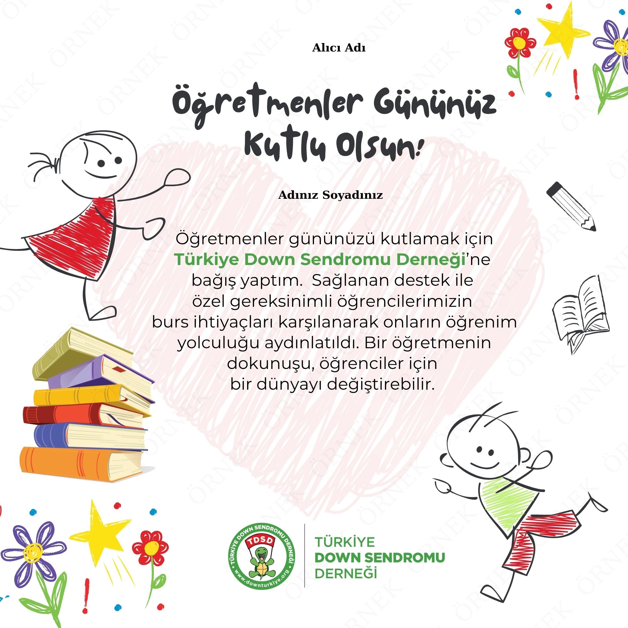 Öğretmenler Günü Sertifikası - 2