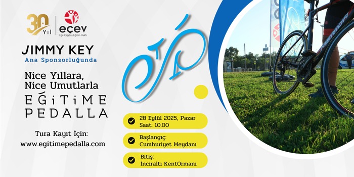 Alaçatı Salı Bisikletçileri Eğitime Pedalla Bağış Kampanyası