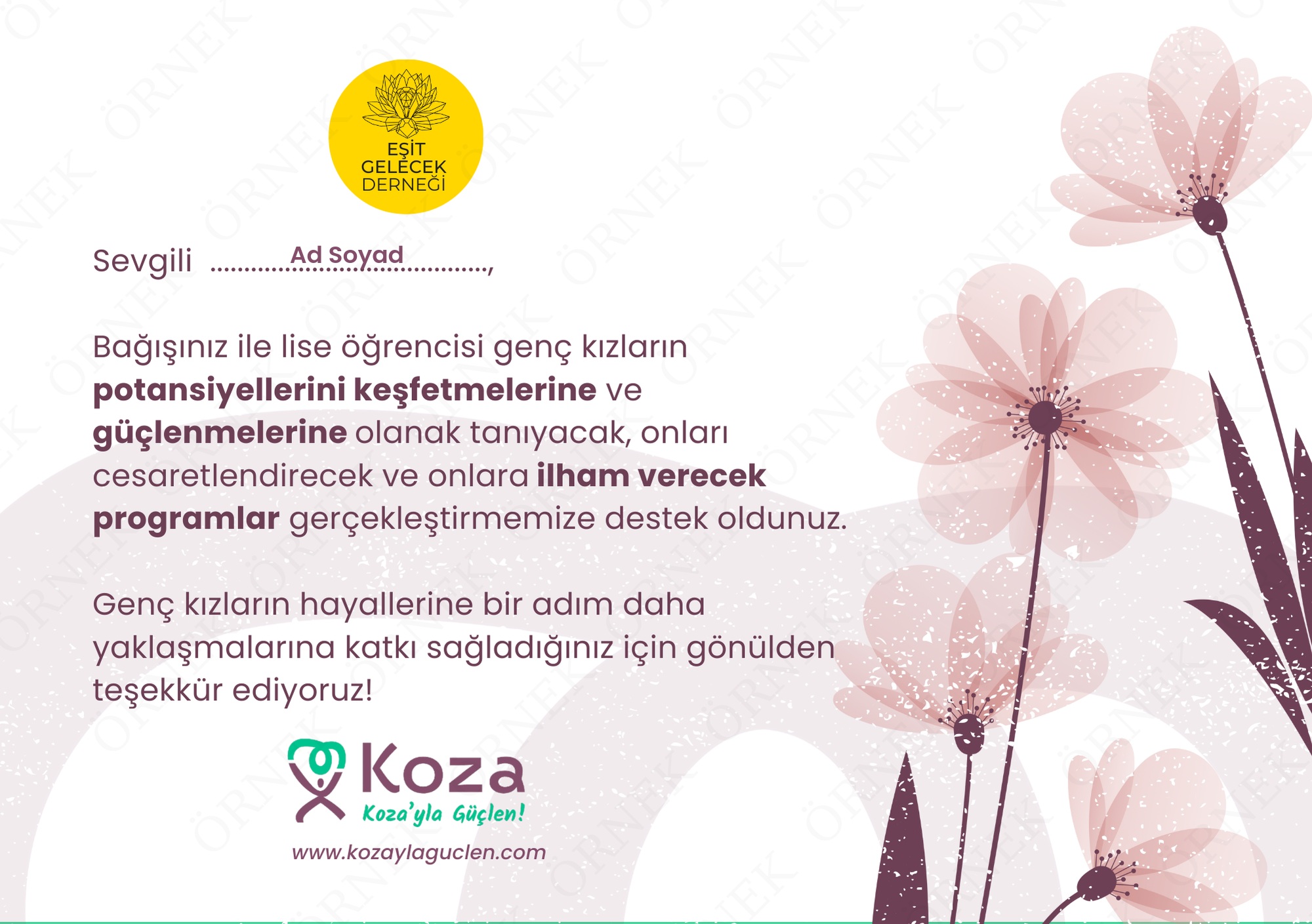 Genel Bağış Kartı - 1