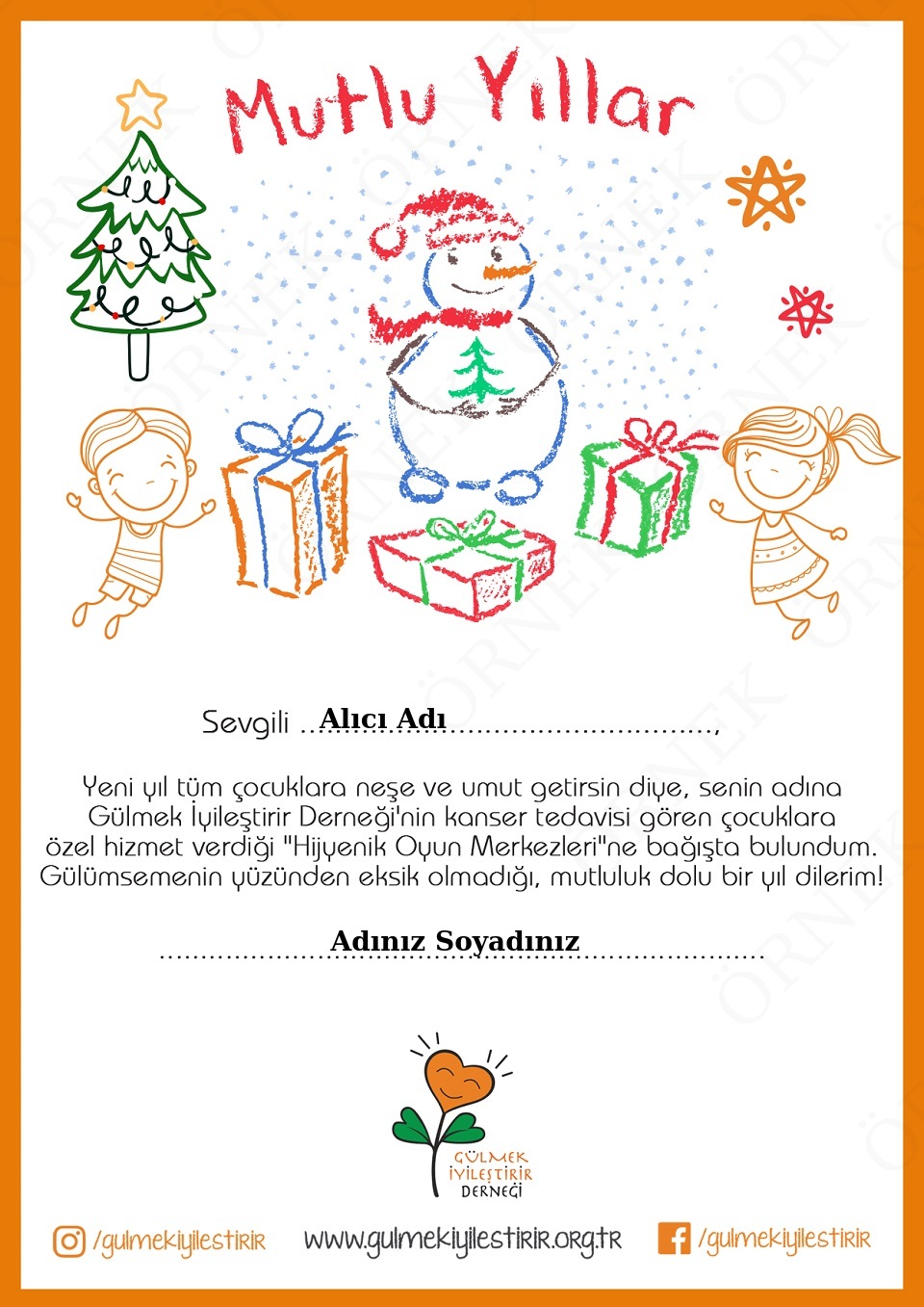 Yeni Yıl Bağış Sertifikası