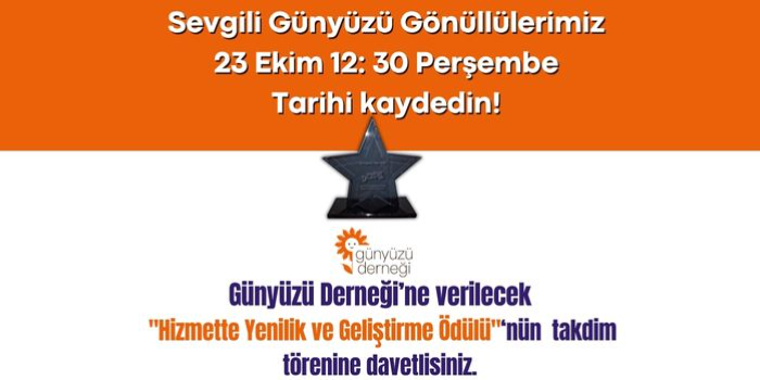 LCV: Günyüzü Derneği Ödül Töreni Daveti