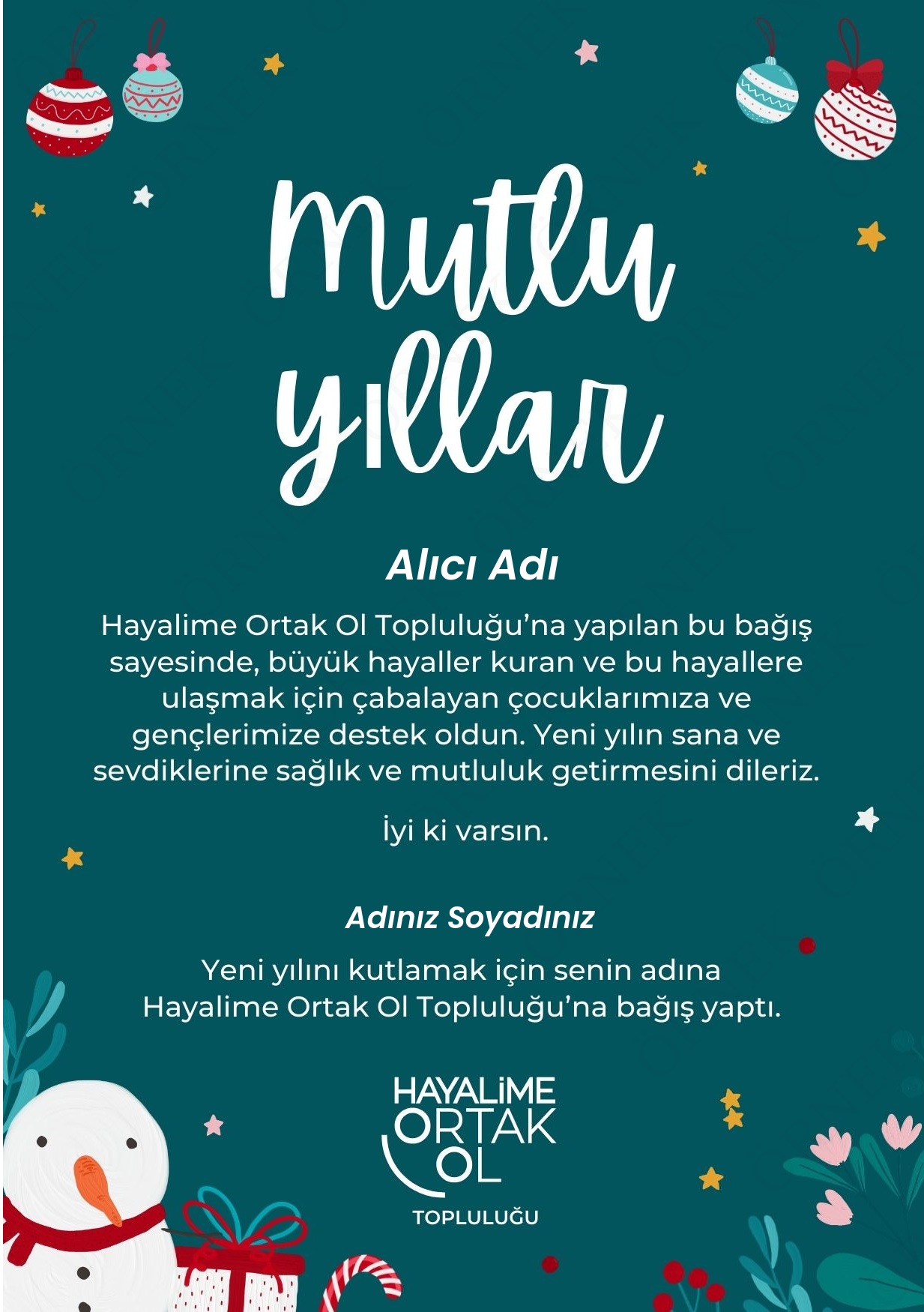Yılbaşı Sertifikası 1