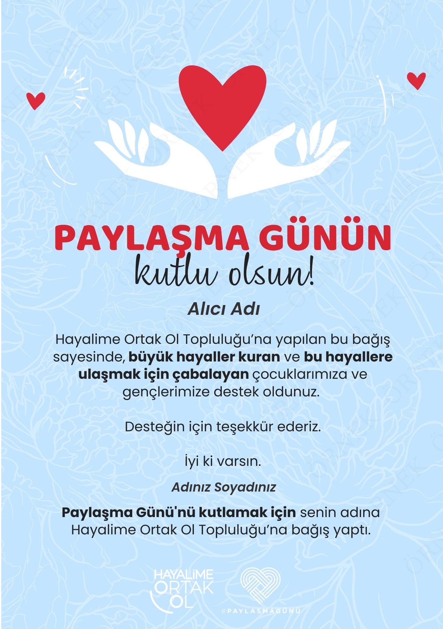 Paylaşma Günü Sertifikası