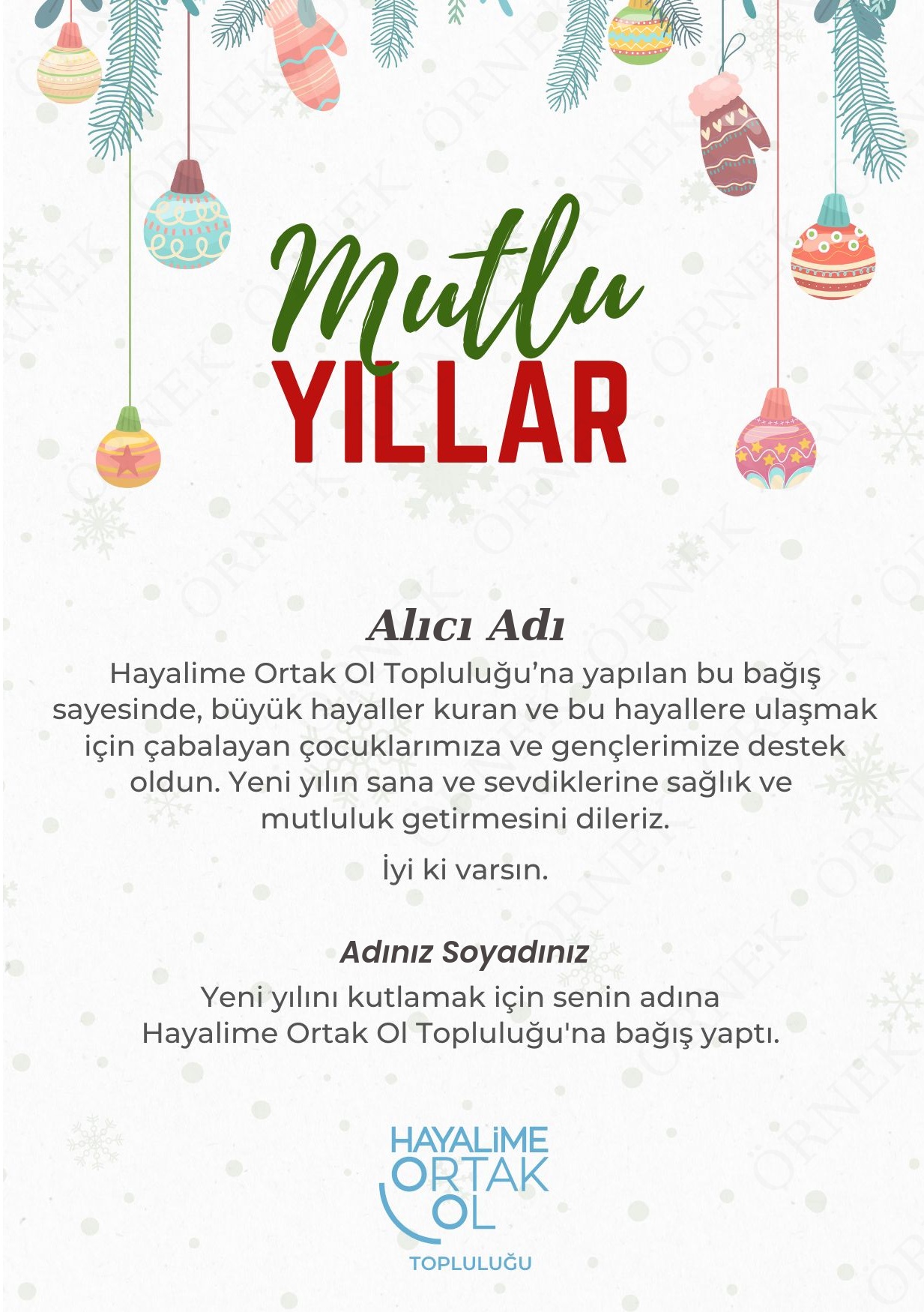 Yılbaşı Sertifikası 6