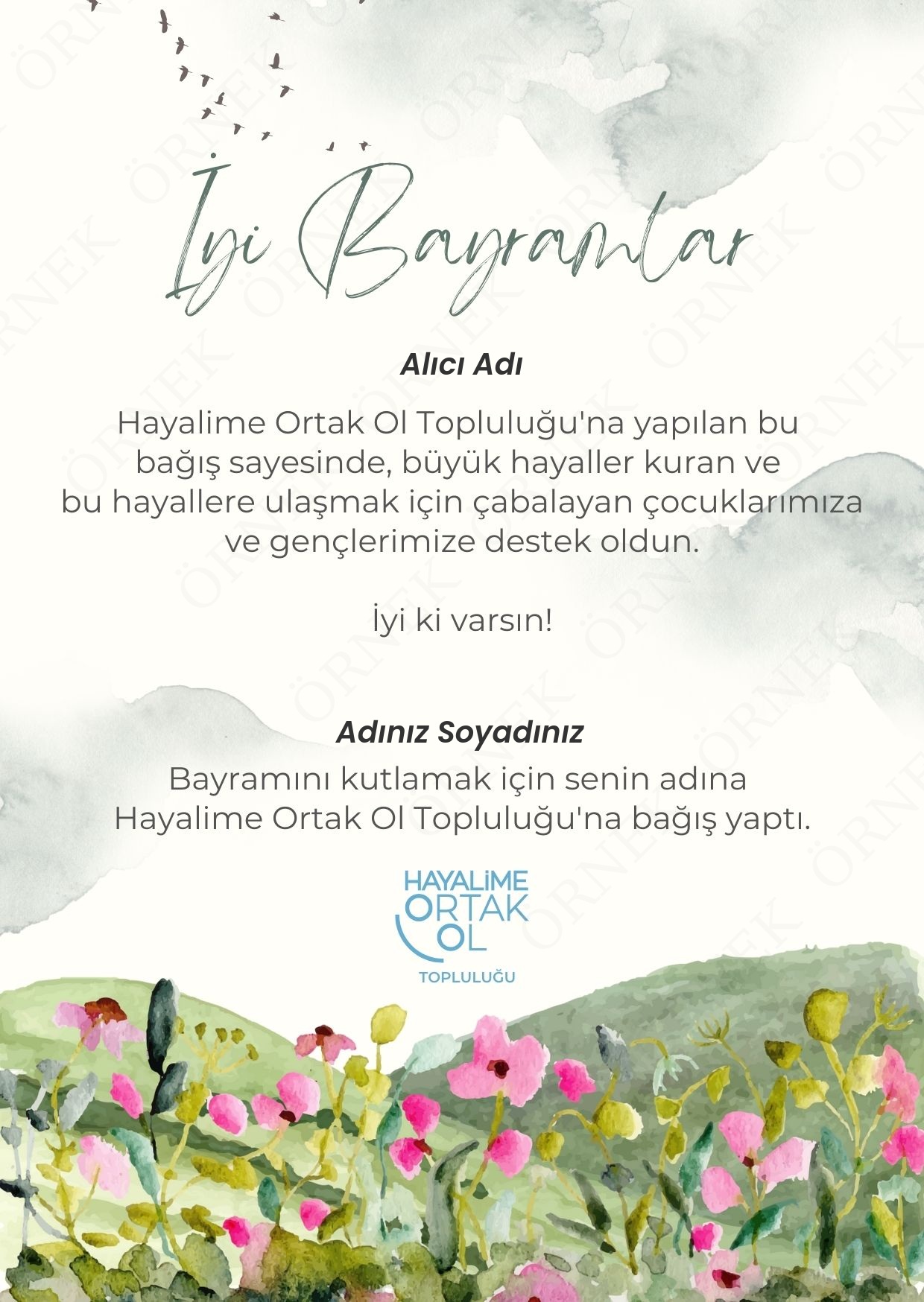 Bayram Tebrik Kartı 3