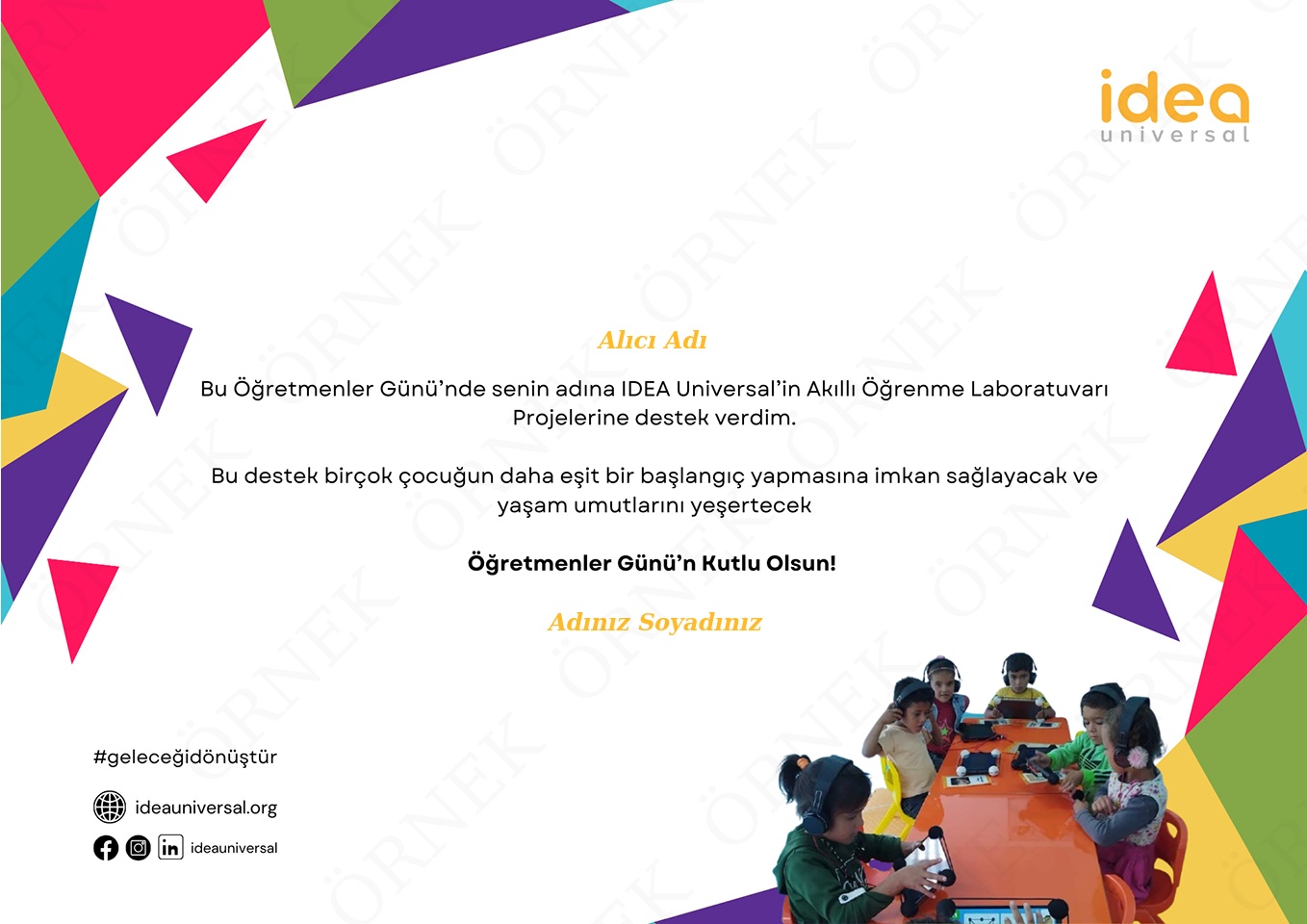 Öğretmenler Günü Sertifikası