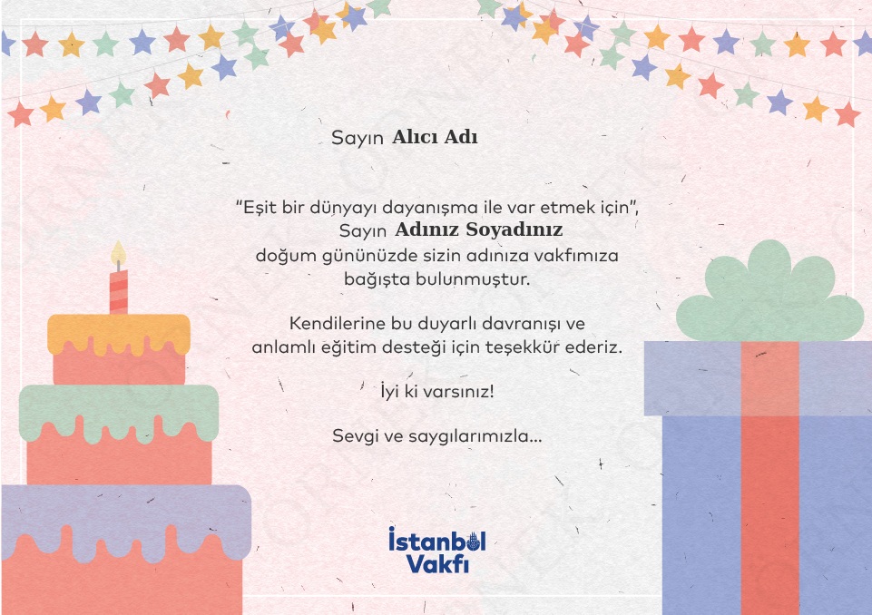 Doğum Günü Genel Bağış 2
