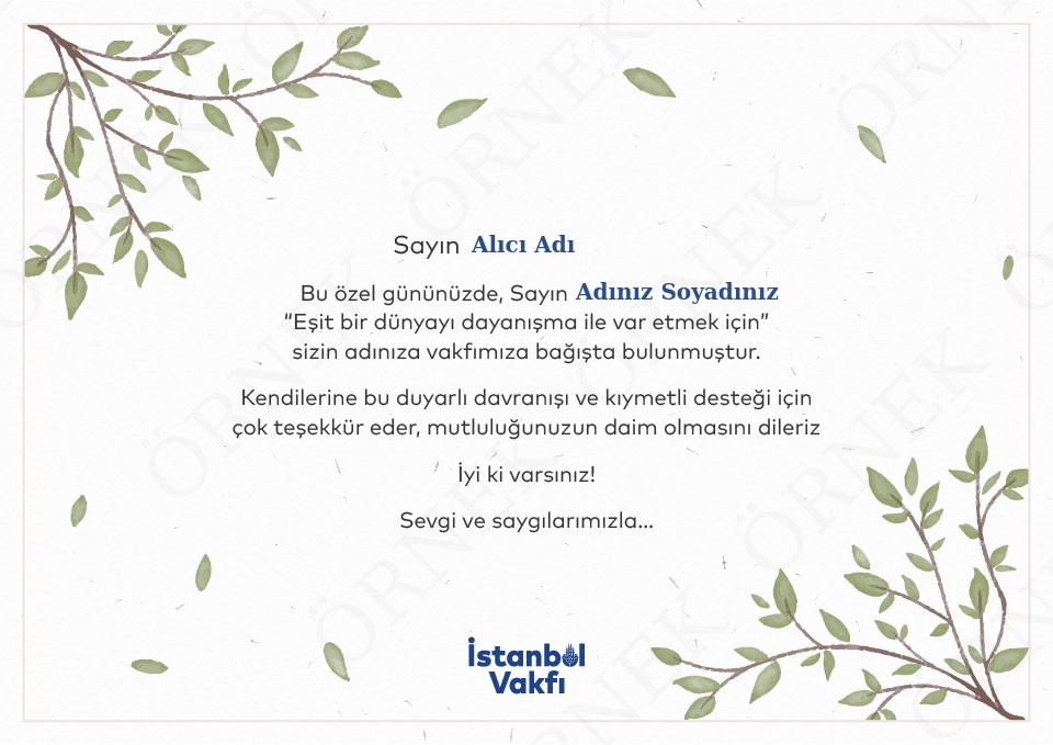 Evlilik Tebriği Genel Bağış