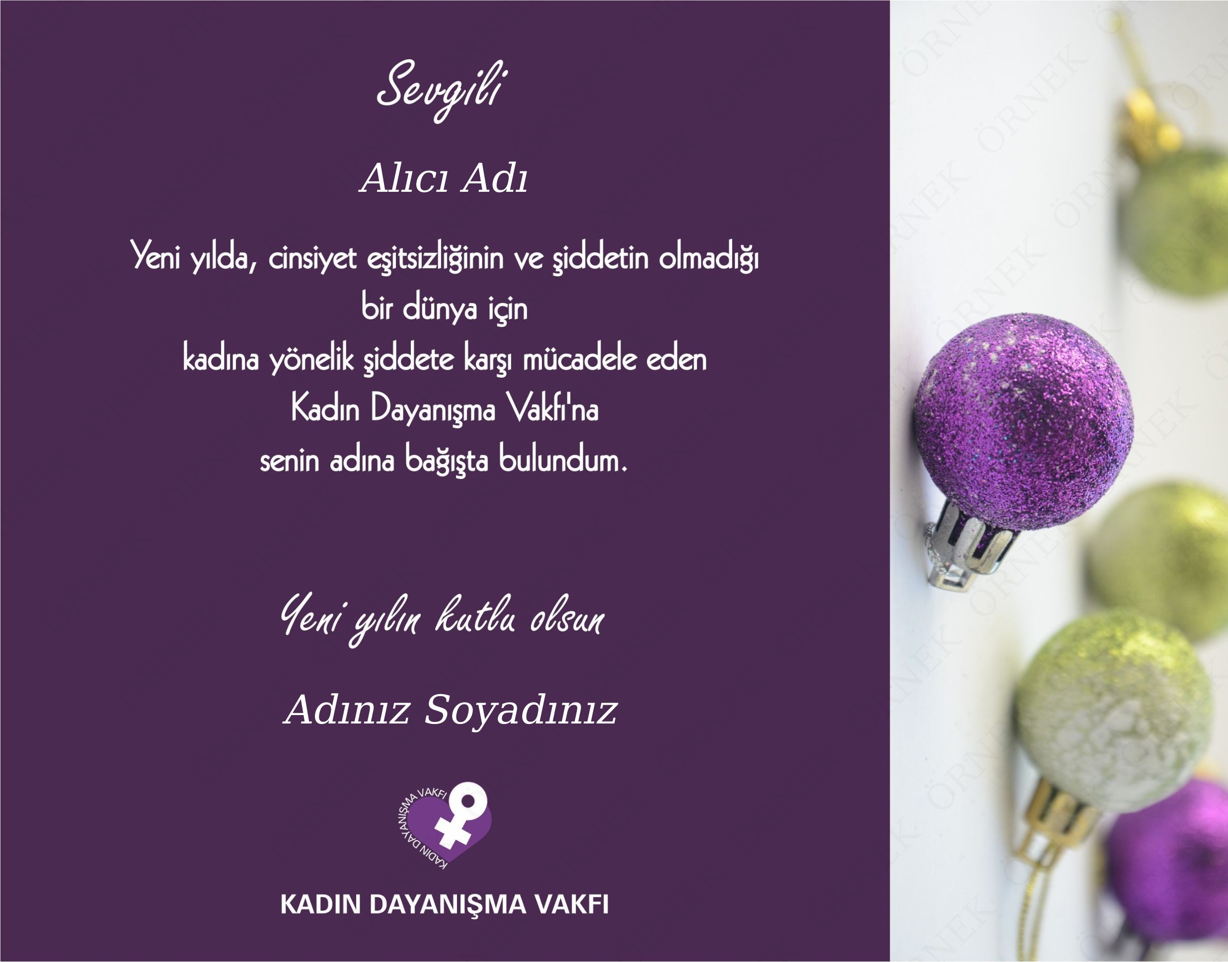 Yeni yılın kutlu olsun - Moryeşil