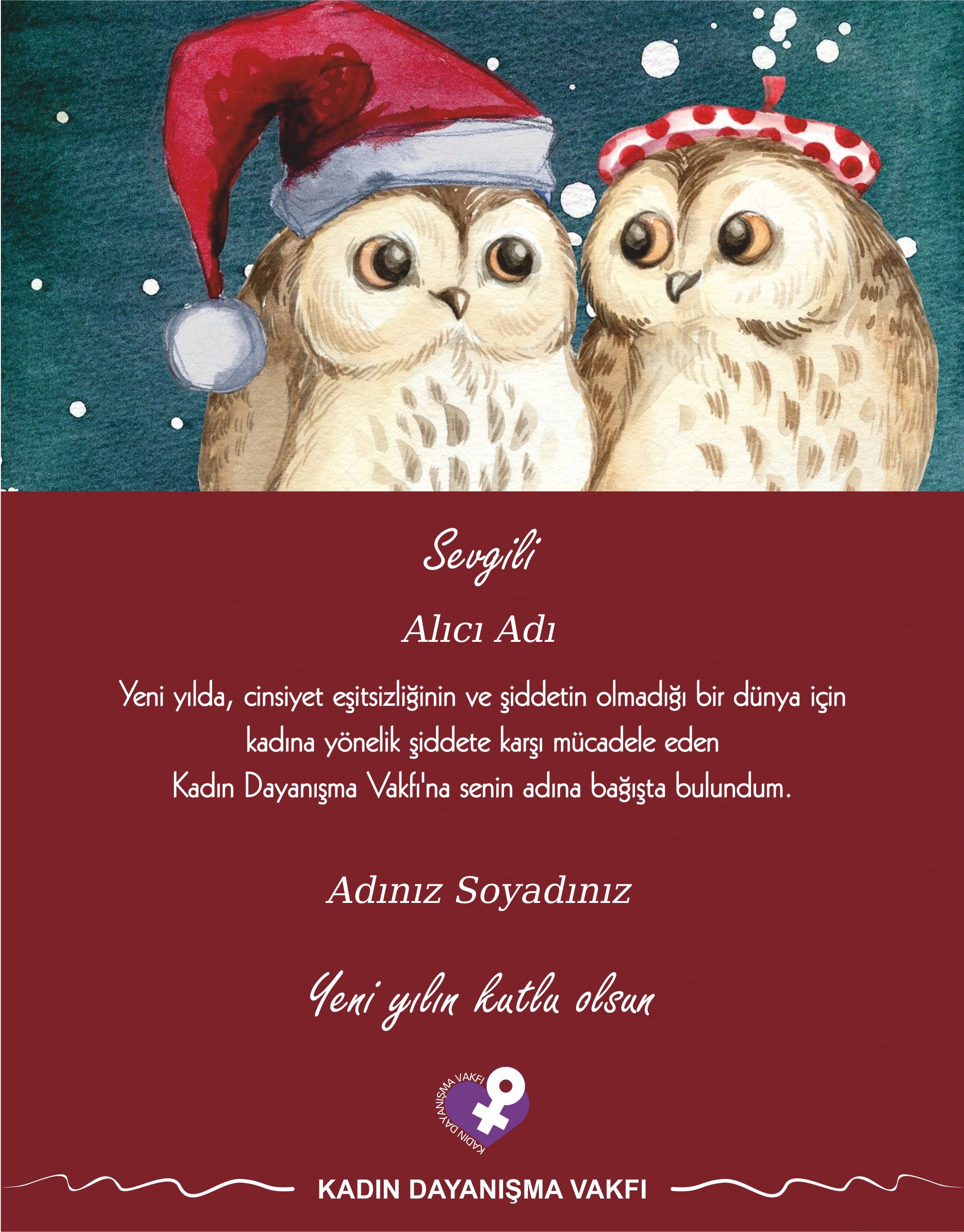 Yeni yılın kutlu olsun - Baykuş