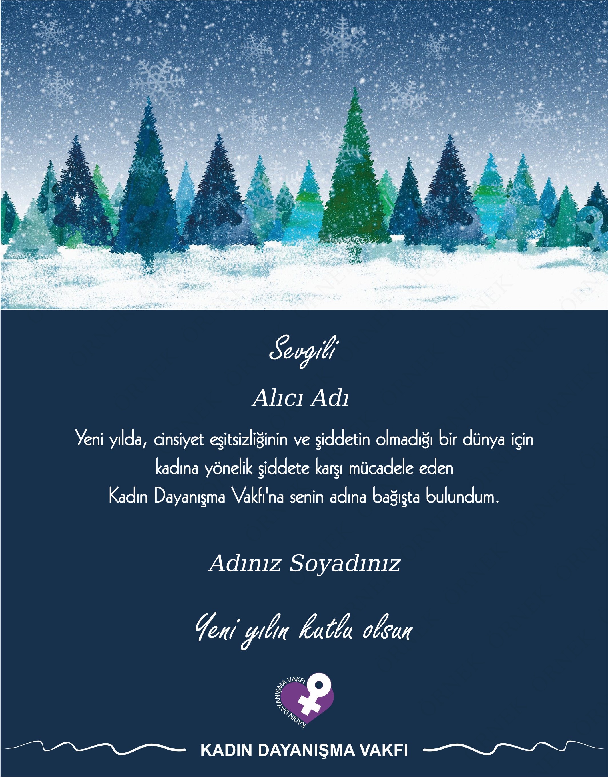 Yeni yılın kutlu olsun - Çamlar