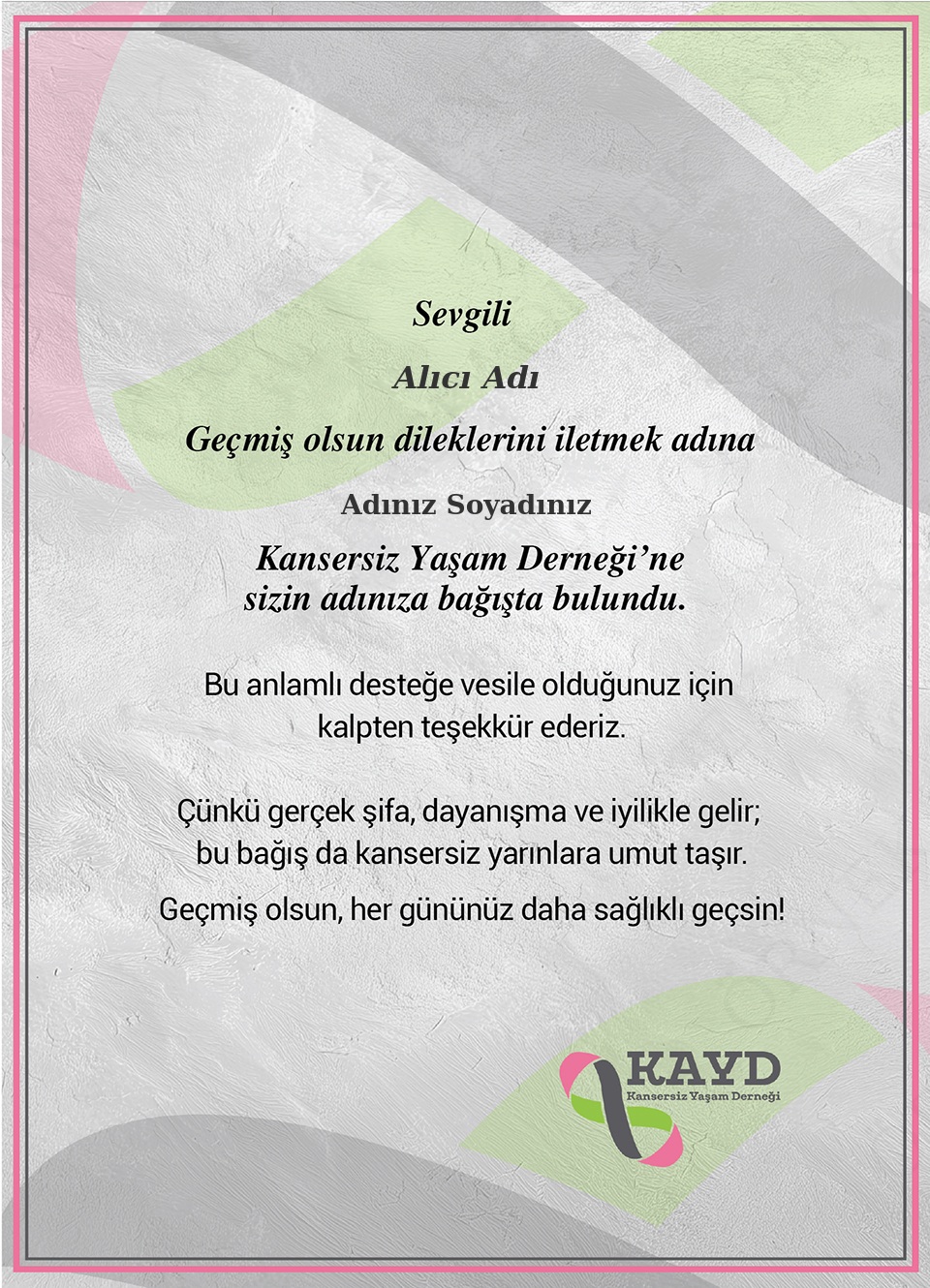Geçmiş Olsun Dikey Kurumsal