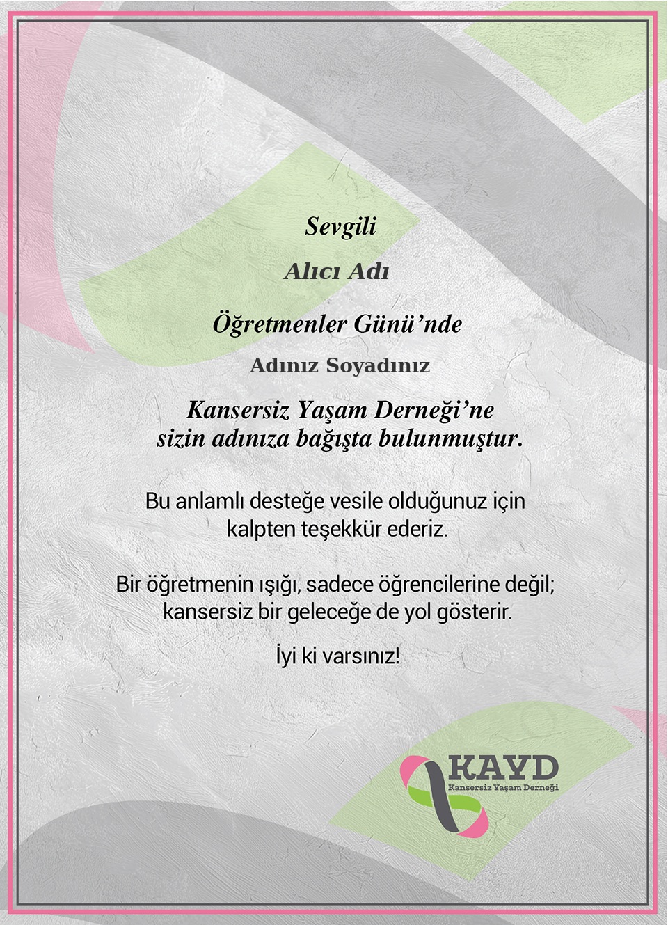 Öğretmenler Günü Dikey Kurumsal