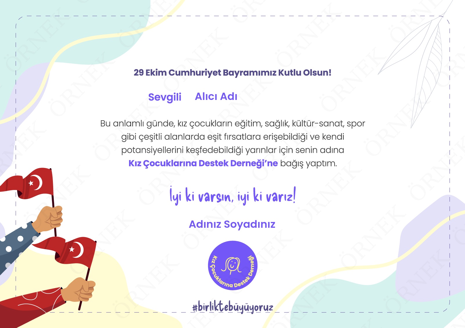 29 Ekim Cumhuriyet Bayramı Sertifikası