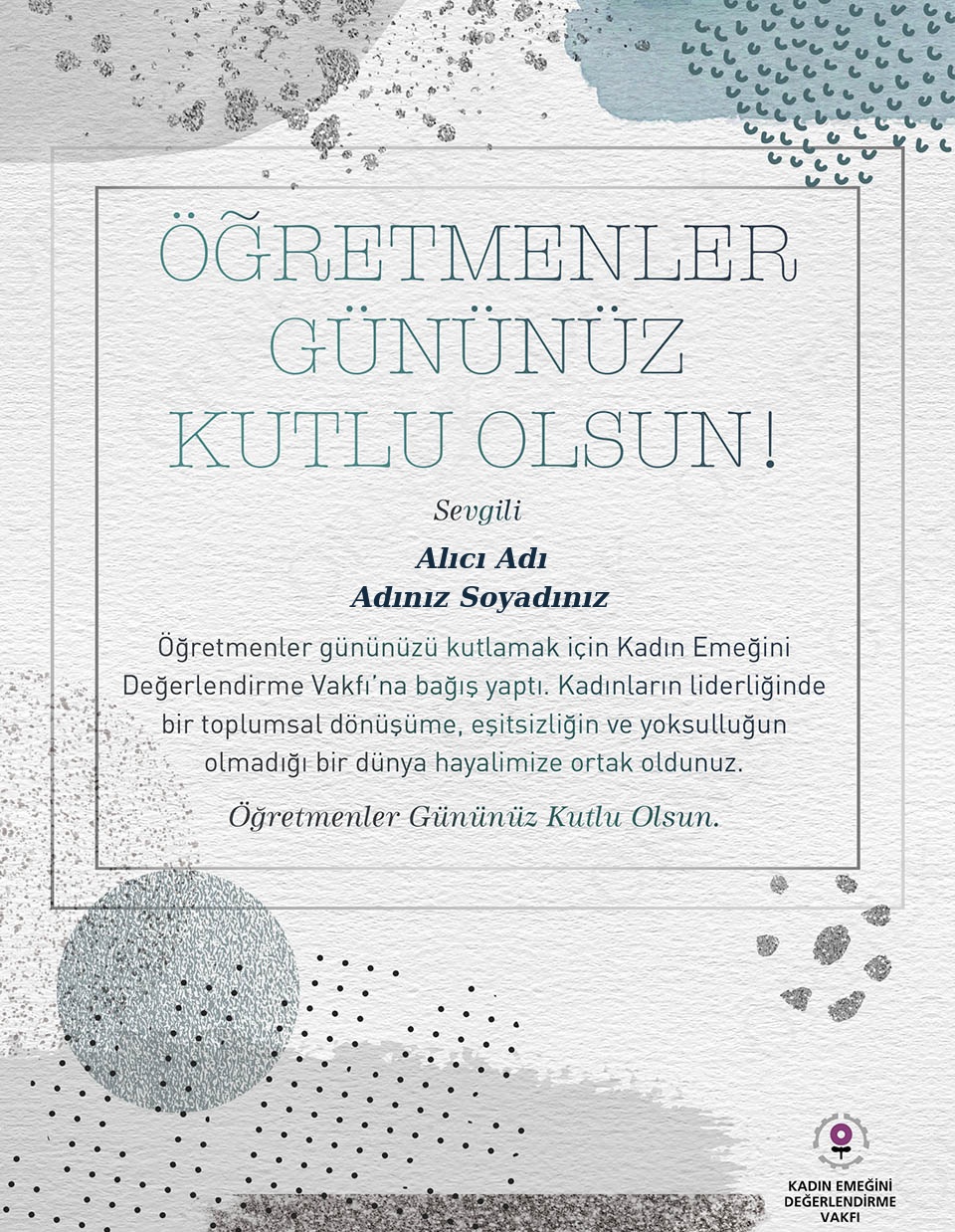Öğretmenler Günü - Mavi