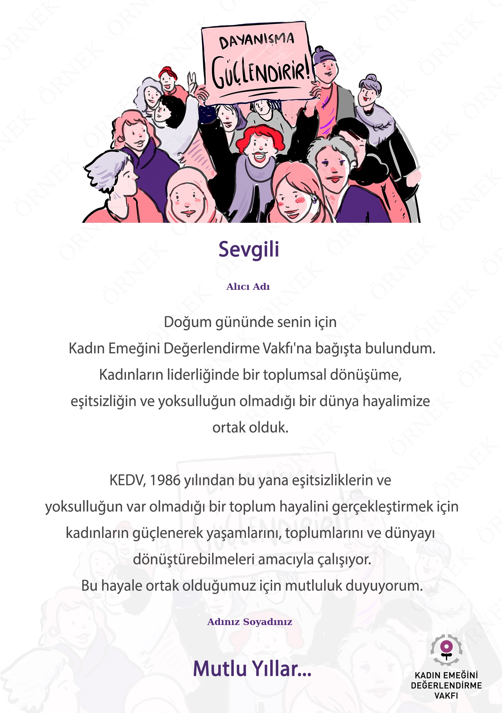 Doğum Günü - Dayanışma Güçlendirir