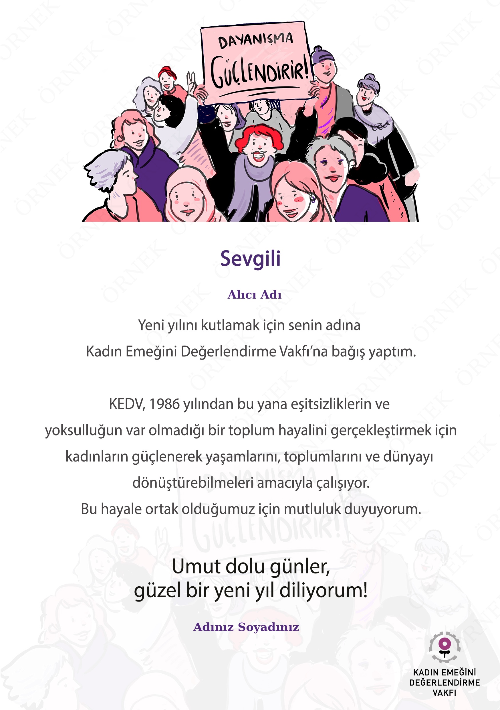Yeni Yıl - Dayanışma Güçlendirir