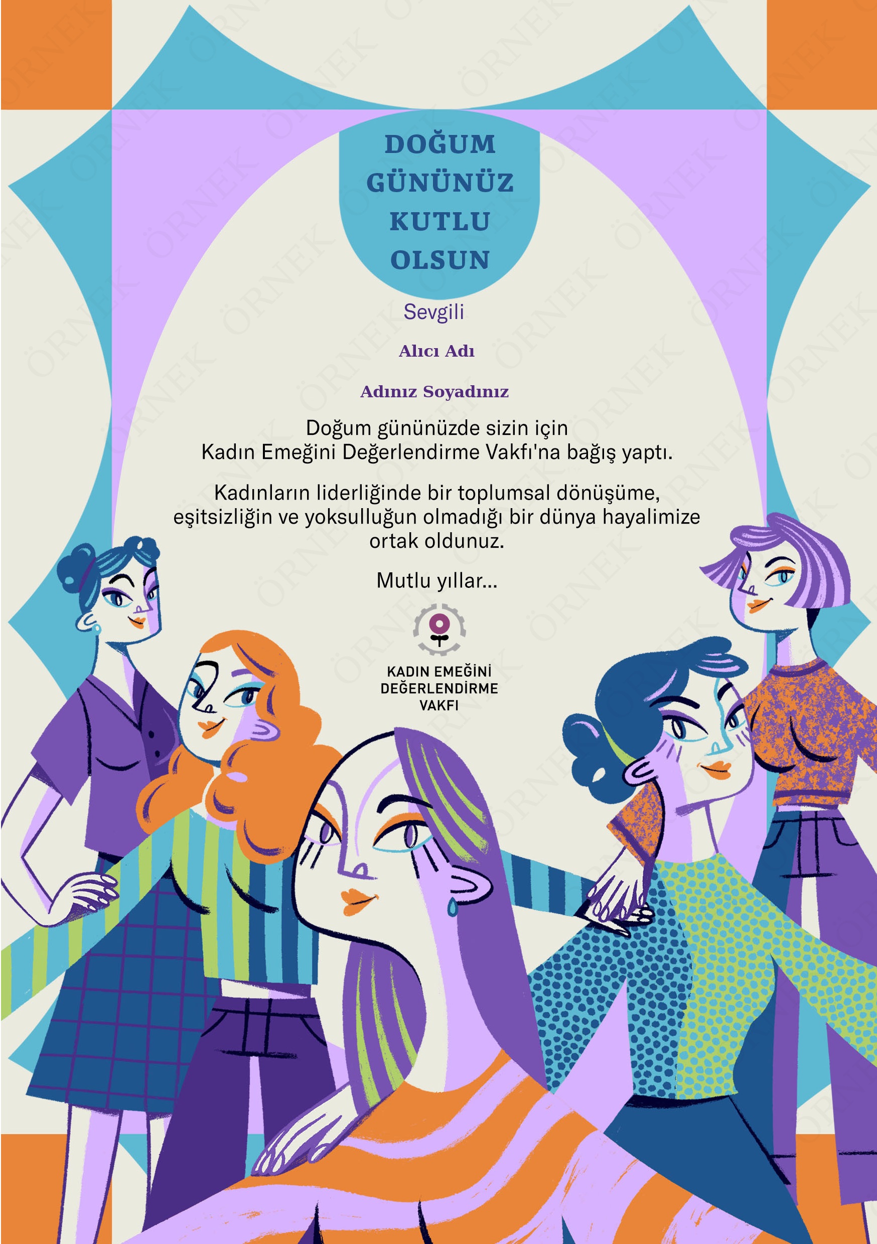 Eda Çağıl Çağlarırmak Çizimiyle KEDV Doğum Günü Sertifikası - 1