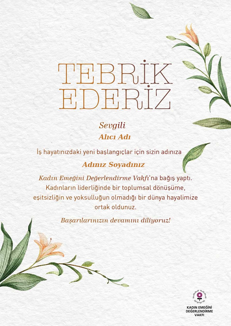 Yeni İş Tebriği