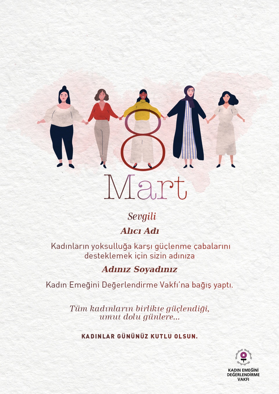 8 Mart Kadınlar Günü Sertifikası-El Ele Kadınlar-Bireysel