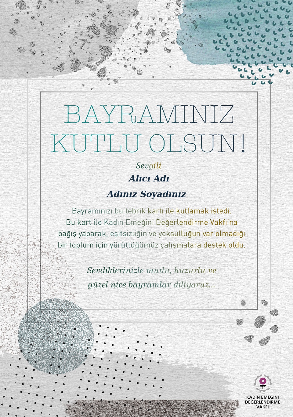 İsme Özel Bayram Tebrik Kartı_Mavi