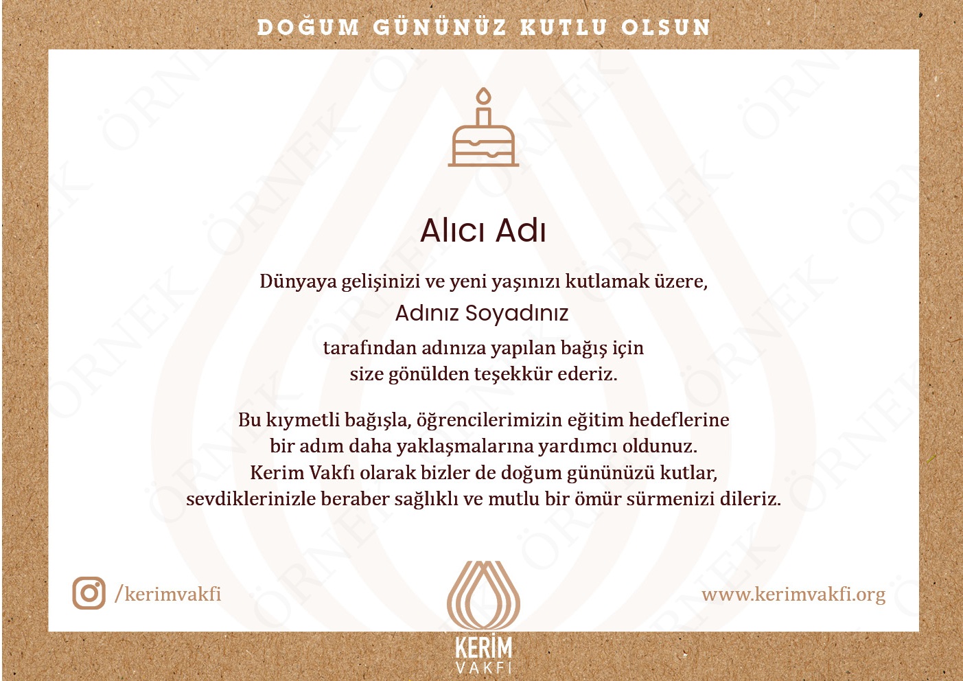 “Doğum Günü” Bağışları