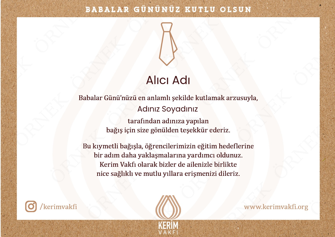 "Babalar Günü" Bağışları