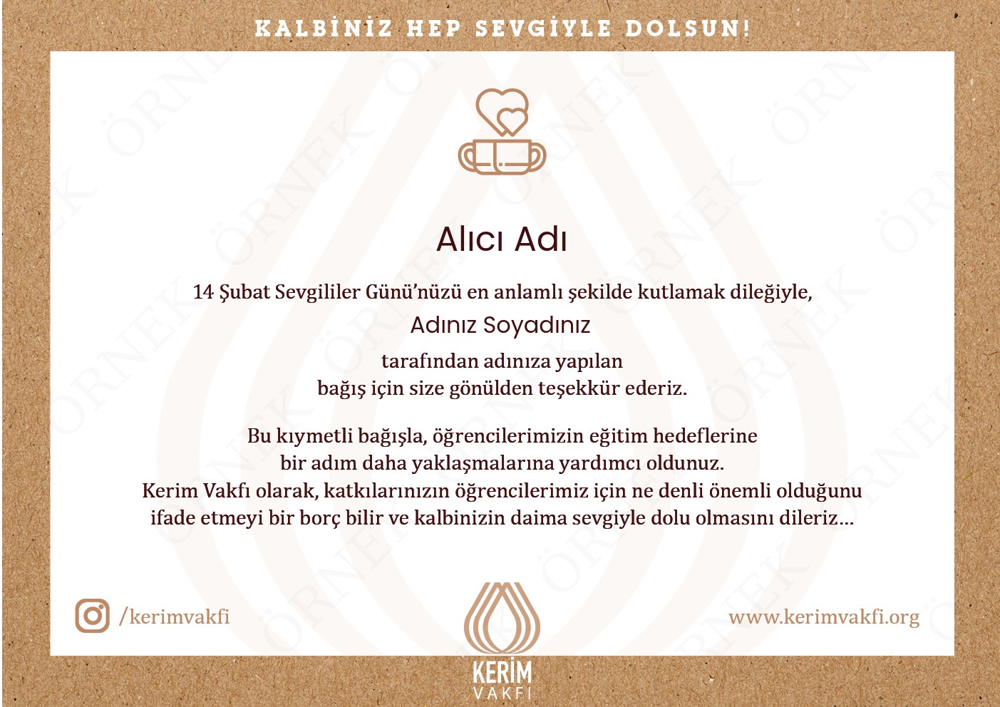 "Sevgililer Günü" Bağışları
