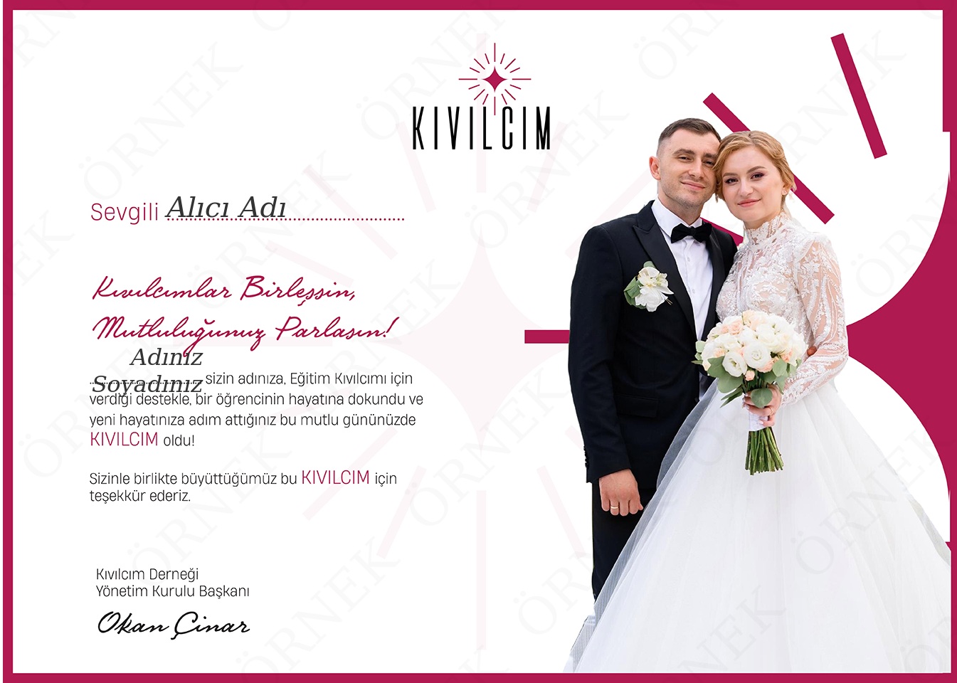 Düğün Tebriği (Kişi Adına)